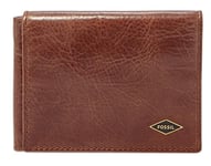 Fossil Portefeuille pour homme Ryan, Trifold en cuir brun foncé 10,16 cm L x 1,9 cm l x 8,3 cm H ML3733201