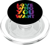 Drapeau arc-en-ciel LGBT Love Who You Want Lesbian And Gay Pride PopSockets PopGrip pour MagSafe