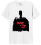 FRIDAY THE 13TH Men's Mefridmts049 T-Shirt, White, L