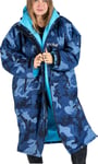 Dryrobe Advance Changing Robe Blue Camo Long Sleeve Mens Waterproof Fleece