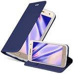 Cadorabo Housse Compatible avec Motorola Moto G5 Plus en Classy Bleu FONCÉ - Étui de Protection avec Fermeture magnétique, Fonction de Support et Compartiment pour Carte