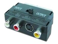 Gembird Ccv-4415 - Adapter För Video / Ljud - Scart Hane Till 4-Stifts Mini-Din, Rca X 3 Hona