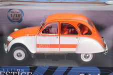 CITROEN 2CV SPOT 1976 SOLIDO 421183600 1/18 ORANGE BLANC 2 CV 2CV6 1:18