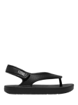 FitFlop Kids' iQushion Back Strap Flip Flops, Black