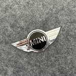 2 st silver svart tillämplig på Mini New Original Hood Mini Cooper Emblem Badge