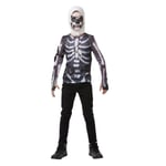 Rubie's Fortnite Skull Trooper Printed Top & Snood Costume  13-14 Years Large