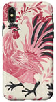 Coque pour iPhone X/XS Rose Art Déco Ethnique Peleas De Gallos Cockfighter Game Fowl