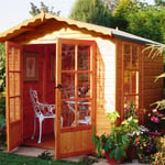 7 x 7 Wooden Summerhouse with Double Doors