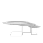 B&B Italia - Fat-Fat Tables, Ø 62 x H 32 cm, Tray Copper, Frame White - Brickbord