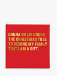 Redback Cards Lie Under Tree Joke Christmas Card