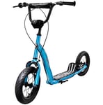 HyperMotion Trottinette pour Enfants + 8 Ans (Charge Max 50 Kg) - Trottinette de Ville pour Filles et Garçons Freins à Deux Mains - Roues Gonflables 30 cm Cadre en Acier Robuste - Cerise