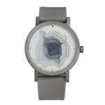 Projects Watches "Terra-Time" Quartz Homme Acier Gris Silicon Montre 3D 