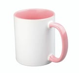 Craftelier - Tasse en céramique avec poignée pour sublimation - Résultats permanents | Passe au lave-vaisselle et au micro-ondes | Capacité : 350 ml - Dimensions : 8 x 9,5 cm | Couleur blanche avec