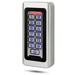 Retekess T-AC03 Digicode Porte Clavier à Code IP68, Contrôle d’Accès Métallique Étanche PIN RFID 125KHz DC12V Rétro-Éclairé Wiegand 26 2000 Utilisateurs pour Garage Maison Appartement Usine