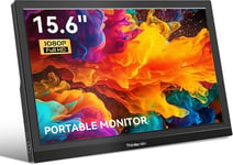 Moniteur Portable 15,6 Pouces FHD 1920 x 1080 HDMI Type-C(USB-C) Ecran pour PC,MacBook,Ordinateur Portable,Jeu,Raspberry,Xbox,PS4,Haut-Parleur intégré