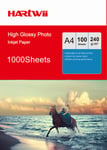 1000 Sheets A4 230 240 Gsm High Glossy Photo Paper  Inkjet Paper Printer Hartwii