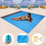 Tapis De Pique-Nique Portable D'extérieur 200x140cm, Couverture De Plage Imperméable, Matelas De Sol De Camping En Plein Air