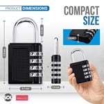 Weatherproof Heavy Duty 4 Digit Combination Small Locks Gym Luggage Locker