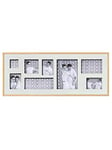 Walther Design Cadre photo blanc pour 8 photos Cadre portrait en bois avec passe-partout en bois, Double YP899W