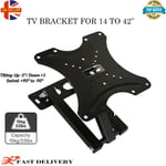 Full Motion TV Wall Mount Bracket Swivel Tilt 14 18 26 32 40 42 Inch LED LCD UK