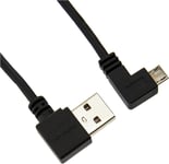 2m 90 Degree Right Angle Micro USB Fast Charger Data Sync Charging Cable Cord