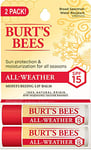 Burts Bees Lot de deux baumes à lèvres hydratants toutes saisons SPF 15 pour baume à lèvres unisexe 2 x 0,15 oz