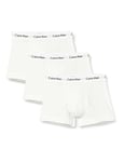 Calvin Klein Mens Boxer Shorts Low Rise Trunks 3 Pack (White) XL