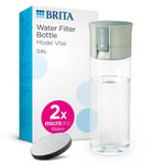 BRITA Water Filter Bottle Model Vital 0.6L Light Green