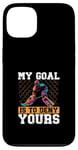 Coque pour iPhone 13 Mon objectif est de refuser votre gardien de but Hokey sur glace