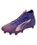 PUMA Mixte Ultra 5 Match+ FG/AG Soccer Shoe, Lapis Lazuli White-Sunset Glow, 42.5 EU