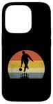 Coque pour iPhone 14 Pro Bowling Tenpin rétro Motif coucher de soleil