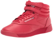 Reebok Women's Freestyle Hi High Top Sneaker, Vector Red/White, 7 UK