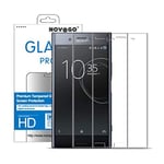 NOVAGO compatible avec Sony Xperia XZ PREMIUM -Lot de 2 Films protection écran verre trempé 3D incurvé résistant couvre la totalité de l'écran (Transparent)