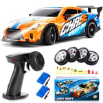 JONRRYIN Voiture Télécommandée Drift, 1:14 4WD RC Drift Car, 25 Km/h Voiture Radiocommandée Tout Terrain avec Lumières LED, Cadeau de Voiture Jouet pour Adulte et Les Enfants de Plus de 8 Ans