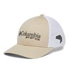 Columbia Casquette Unisexe en Maille Filet Fossil Grill, Blanc, Bass, L/XL