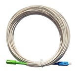 EKOPTIC Câble Fibre Optique Prémium Freebox (mini 4K, Révolution, One, Delta s, Delta) Haute Qualité Souple et Renforcé, Blanc, Connecteurs SC/APC-SC/UPC (10 M)