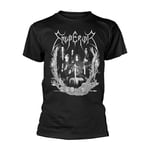 EMPEROR - NIGHTSIDE OLD SCHOOL BLACK T-Shirt, Front & Back Print X-Large