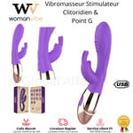 Vibromasseur Rabbit Stimulateur Sextoy clitoris point G Femme USB Vibe Couple