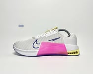 Nike Metcon 9 Running Trainers Unisex White Blue Pink Lifting UK Size 7.5 EUR 42