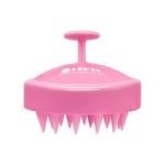 HEETA Brosse Massage avec Poils en Silicone Souple, Brosse pour l'exfoliation du Cuir Chevelu et Stimule la Croissance des Cheveux-Rose