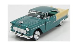 MOTOR-MAX 73229GR Chevrolet - Bel Air 2-DOOR 1955 - Vert Met Cream - 1/24