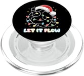 Chapeau de Père Noël amusant Let It Flow PopSockets PopGrip pour MagSafe