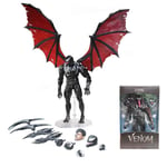 7'' Venom Actionfigur med Vingar och Fästen Rörlig Venom Figur Leksak, Kampanj