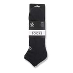 Dare 2b Adult's Essentials No Show Socks 2 Pack Ebony Grey, Size: 3-5 - Sale