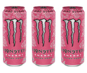 Monster Energy Drink Ultra Rosa 500ml x 3