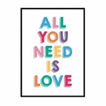 All You Need Is Love Prints For Bedroom Minimalist Wall Art Typography Wall Art