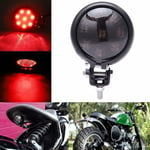 Feux Arrière Rouge Led Frein De Queue Réglable Custom Pour Cafe Racer Chopper Bobber (Lentille Noire Fumée)