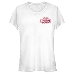 Stranger Things Women's Upside Down Pocket Short Sleeve T-Shirt, White, XXL