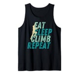 Funny Rock Climbing Mountain Climber Eat Sleep Climb Repeat Tank Top