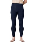 LAPASA Pantalon Thermique Homme Laine Mérinos 100% Naturelle Bas sous-Vêtement Sport Automne-Hiver M30 Bleu Marine (Chaud) XXL